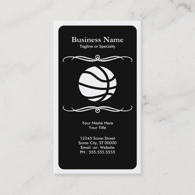 mod basketball business card (Front)