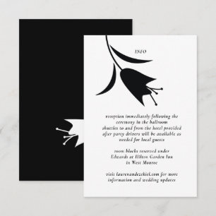 MOD BLACK TULIP WEDDING ENCLOSURE CARD