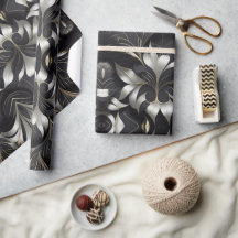 Mod Black Wrapping Paper Roll