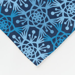 Mod Blizzard Blue Snowflake Fleece Blanket
