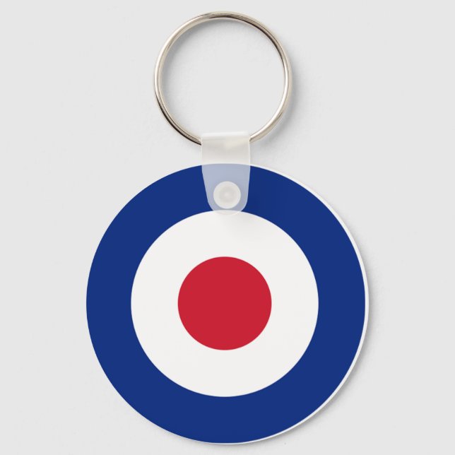 MOD Blue Red and White Keychain | MOD Gifts (Front)