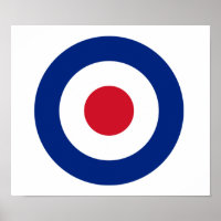 MOD Blue Red and White Poster | MOD Gifts