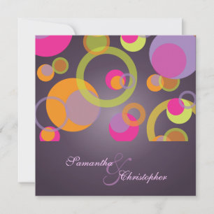 Mod bubbles/contemporary Invitations