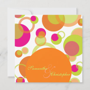 Mod bubbles/contemporary Invitations
