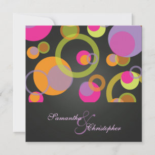 Mod bubbles/contemporary Invitations