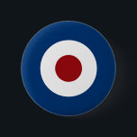 Mod Bullseye Archery Target 6 Cm Round Badge<br><div class="desc">Mod Bullseye Archery Target in Red White and Blue</div>