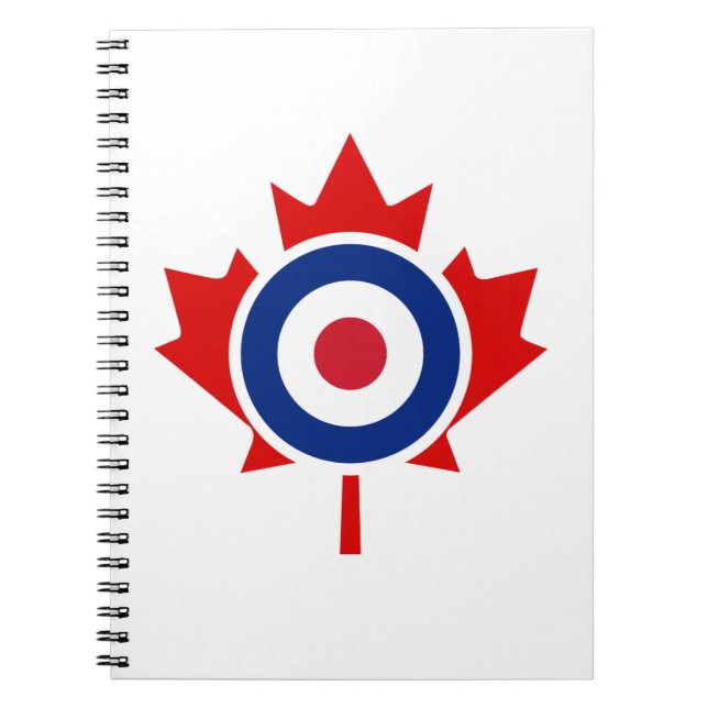 Mod Canada Curling Hockey Target Roundel Spiral Notebook (Front)