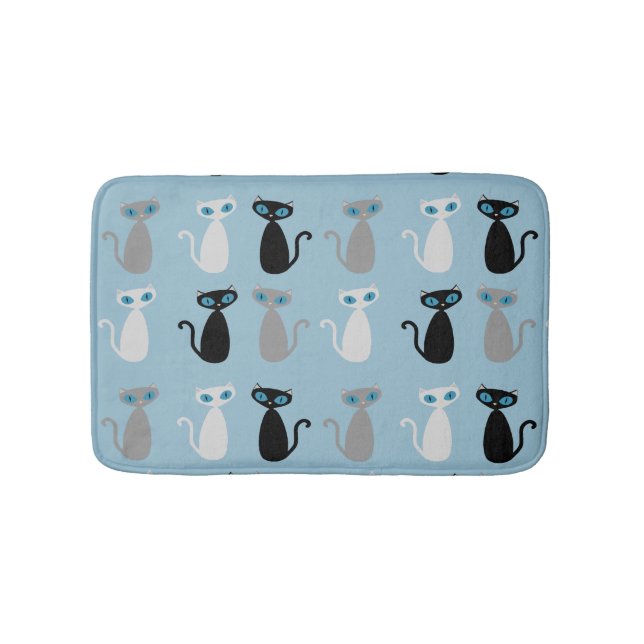 Mod Cats Bath Mat (Front)