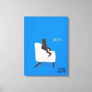 Mod Cats - Go Fetch Canvas Print