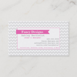 Mod Chevron Stripes Business Card