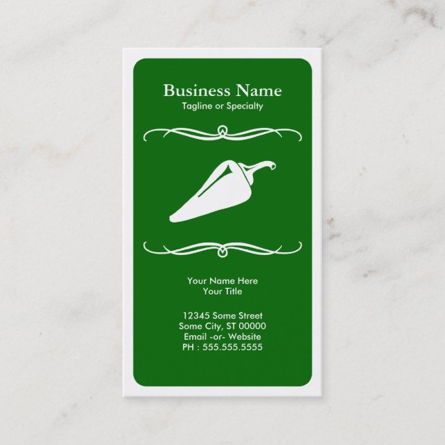 mod chilli pepper business card (Front)