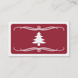 mod christmas tree (colour customisable) business card