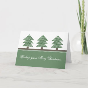 Mod Christmas Trees Greeting Card