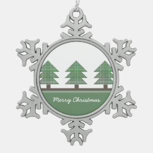 Mod Christmas Trees Holiday Ornament