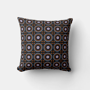 Mod Circles 6 Black Cushion