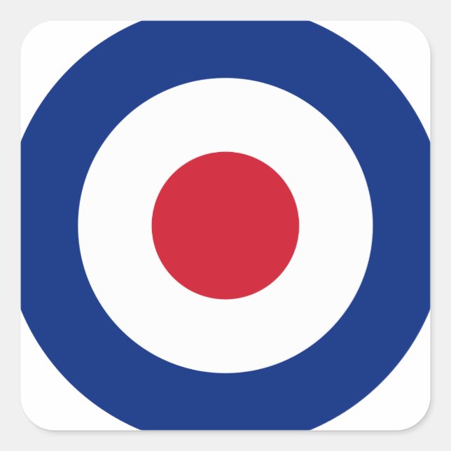 Mod - Classic Roundel - Bullseye Archery Target Square Sticker (Front)