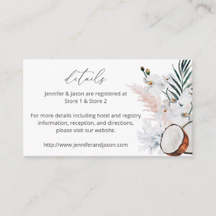 MOD Coconut Coral & White Floral Details SM Enclosure Card