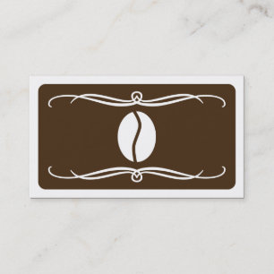 mod coffee bean (colour customisable) business card