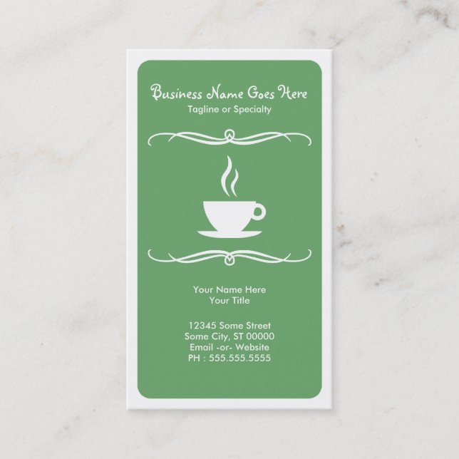 mod coffee business card (Front)