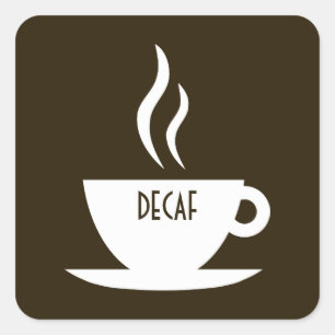 mod coffee : decaf square sticker