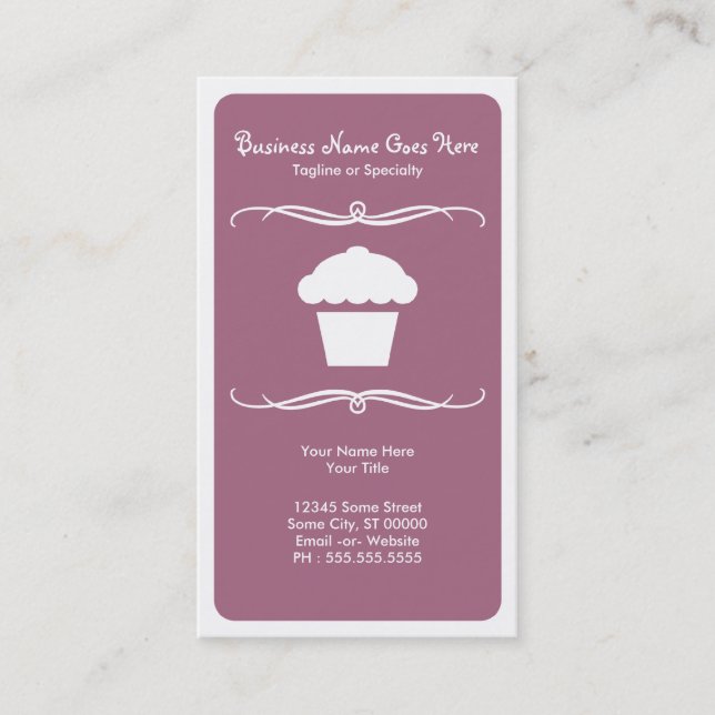 mod cupcake business card (Front)