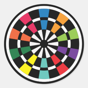 Mod Dartboard Classic Round Sticker