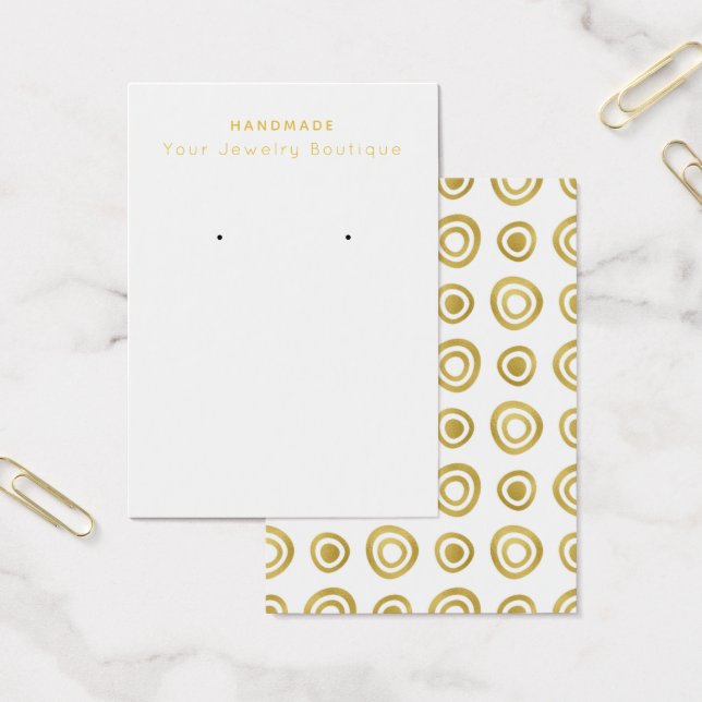 Mod Designer Gold Circles Earring Display Cards (Office)