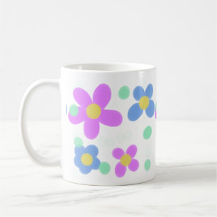 Mod Dots Floral Print Mug