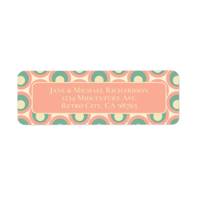 Mod Dots Retro Aesthetic Blush Pink and Teal (Front)