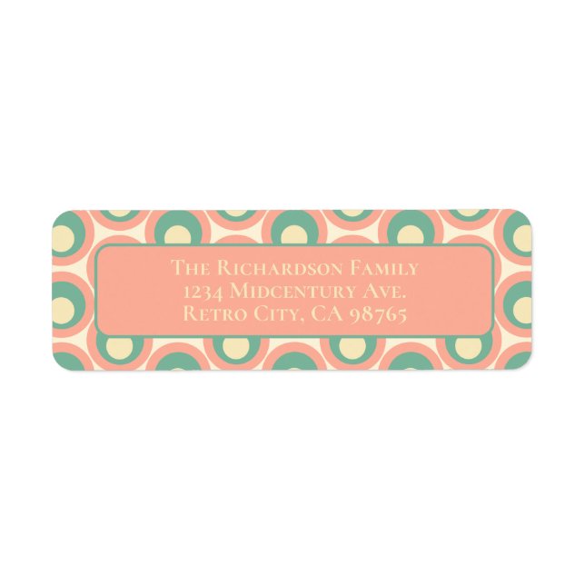 Mod Dots Retro Aesthetic Blush Pink and Teal (Front)