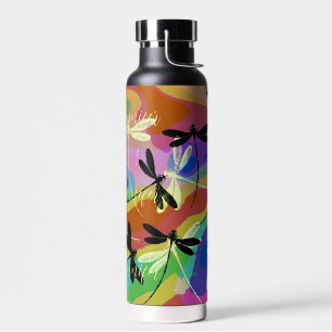 Mod dragonflies personalised water bottle
