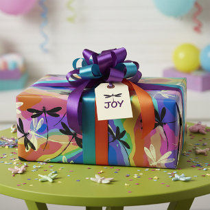 Mod dragonflies wrapping paper