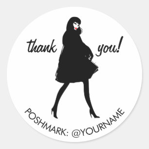 Mod Fashion Girl Boutique, Poshmark Seller Classic Round Sticker