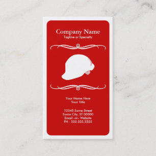 mod firefighter hard hat business card