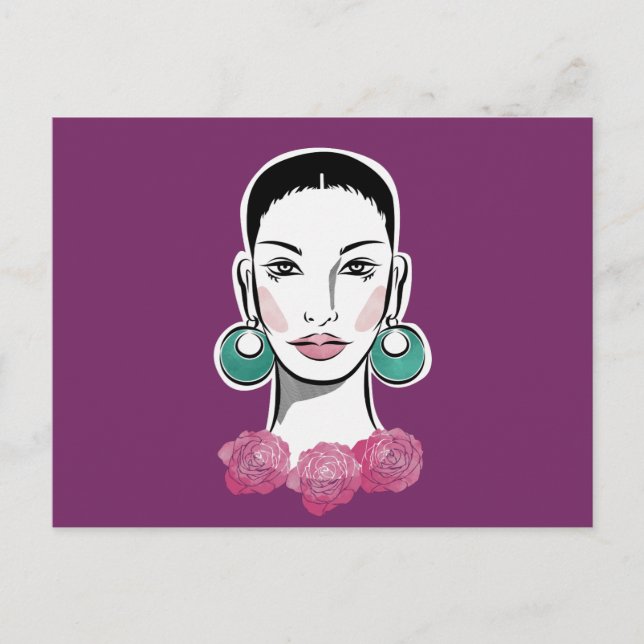 Mod Fleur 1960s Woman Postcard (Front)