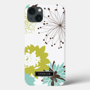 Mod Floral Pattern Personalised iPad Air Case