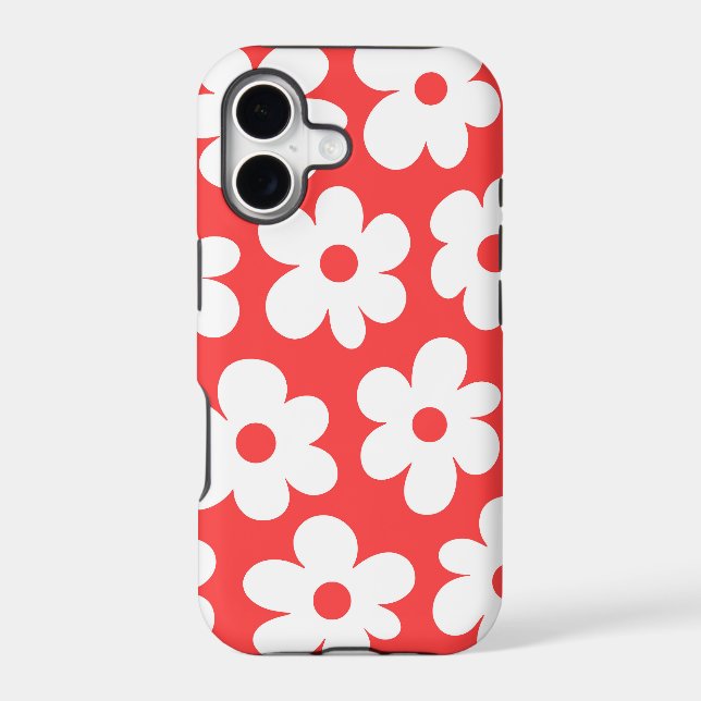 Mod Floral Pattern Pink and Magenta (Back)
