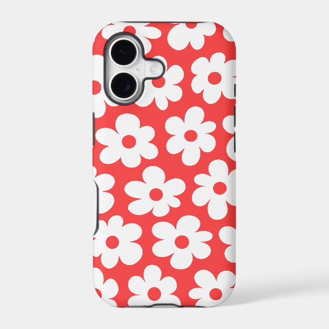 Mod Floral Pattern Pink and Magenta (Back)