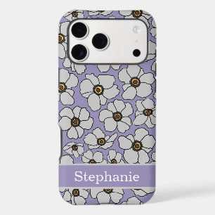 Mod Floral Print On Lavender With Personalisation