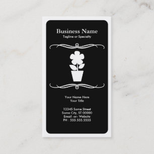 mod flower business card