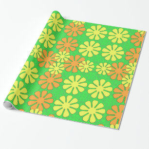 Mod Flower Design Wrapping Paper