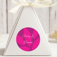 Mod Flower Petals Botanical Fuchsia Bridal Shower