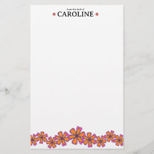 Mod Flowers Personal Stationery