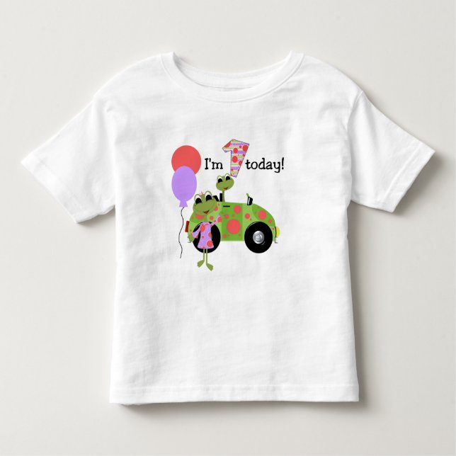 Mod Frogs 1st Birthday Toddler T-Shirt (Front)