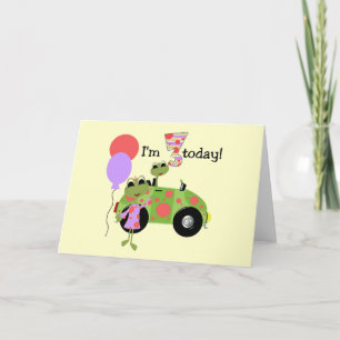 Mod Frogs 3rd Birthday Tshirts and Gifts Card