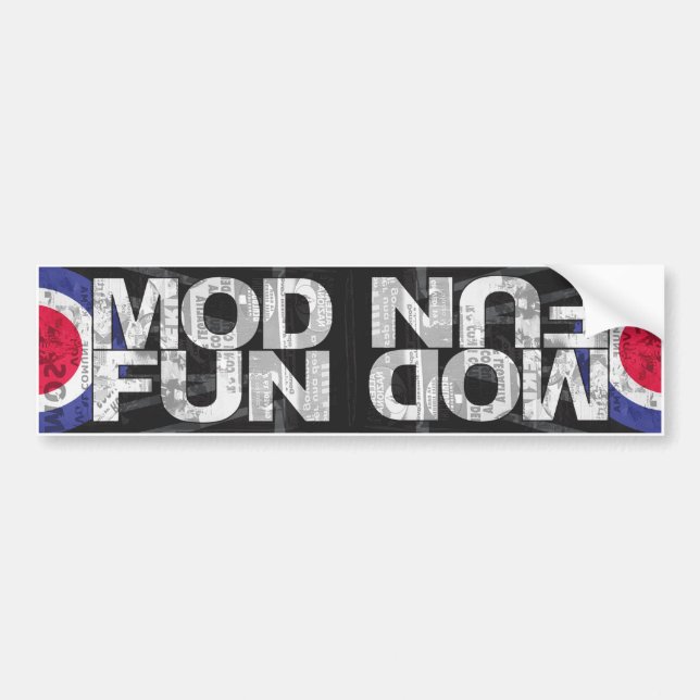 MOD FUN dual bumper stkr Sticker (Front)