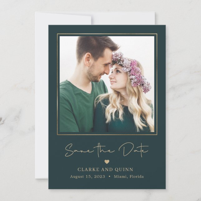 Mod Gallery Editable Colour Save The Date Card (Front)