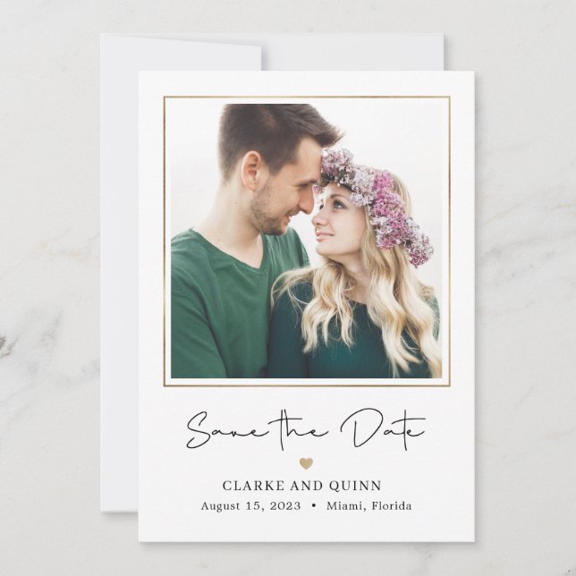 Mod Gallery Editable Colour Save The Date Card (Front)