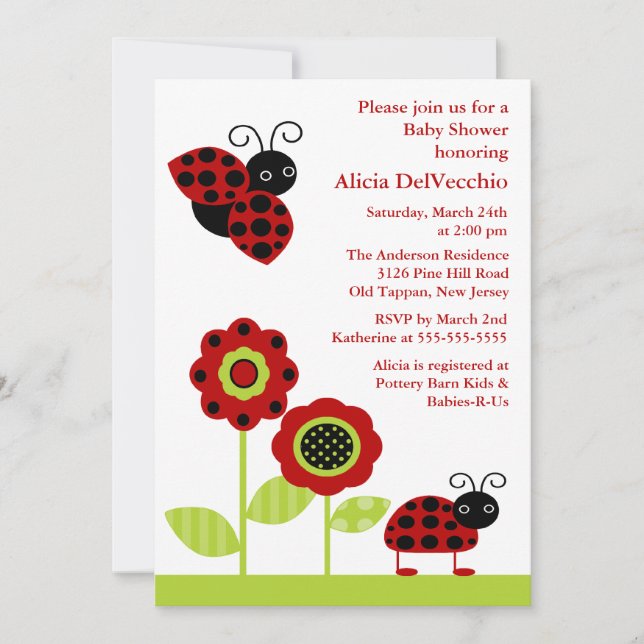 Mod Garden Baby Shower Invitation (Front)