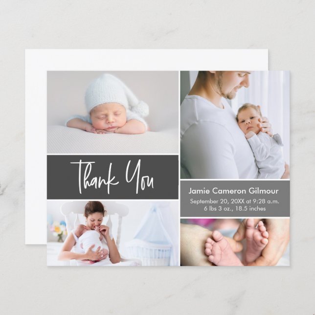 Mod Grey Handlettering Script multiple Photos (Front/Back)
